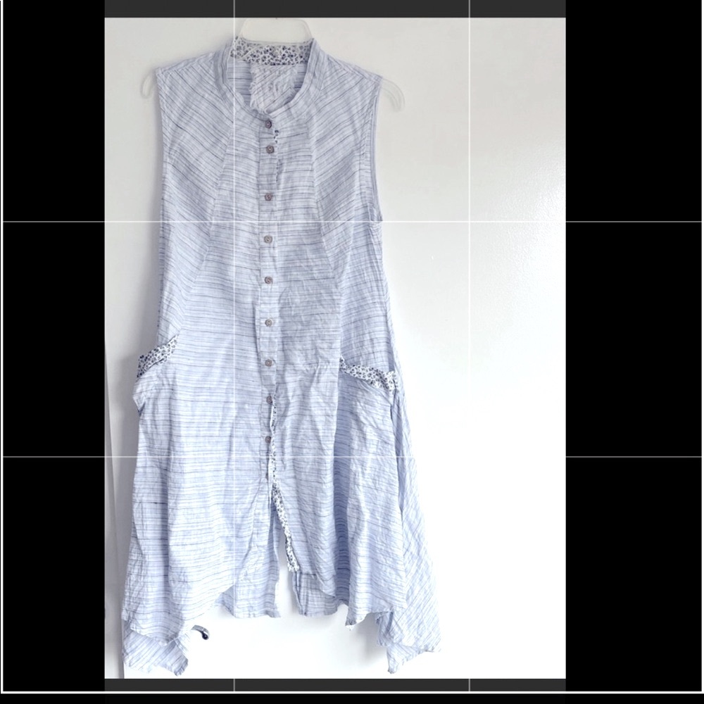 100% Linen Tunic New Dress/ Tunic